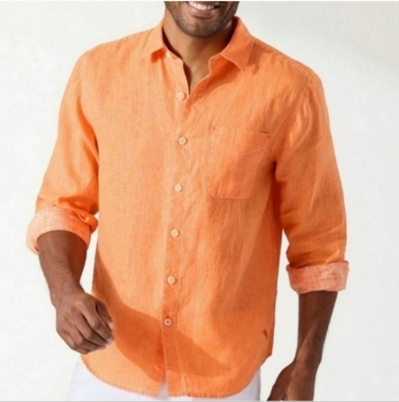 Men's Orange Casual Shirt Size L - Picture 1 of 6